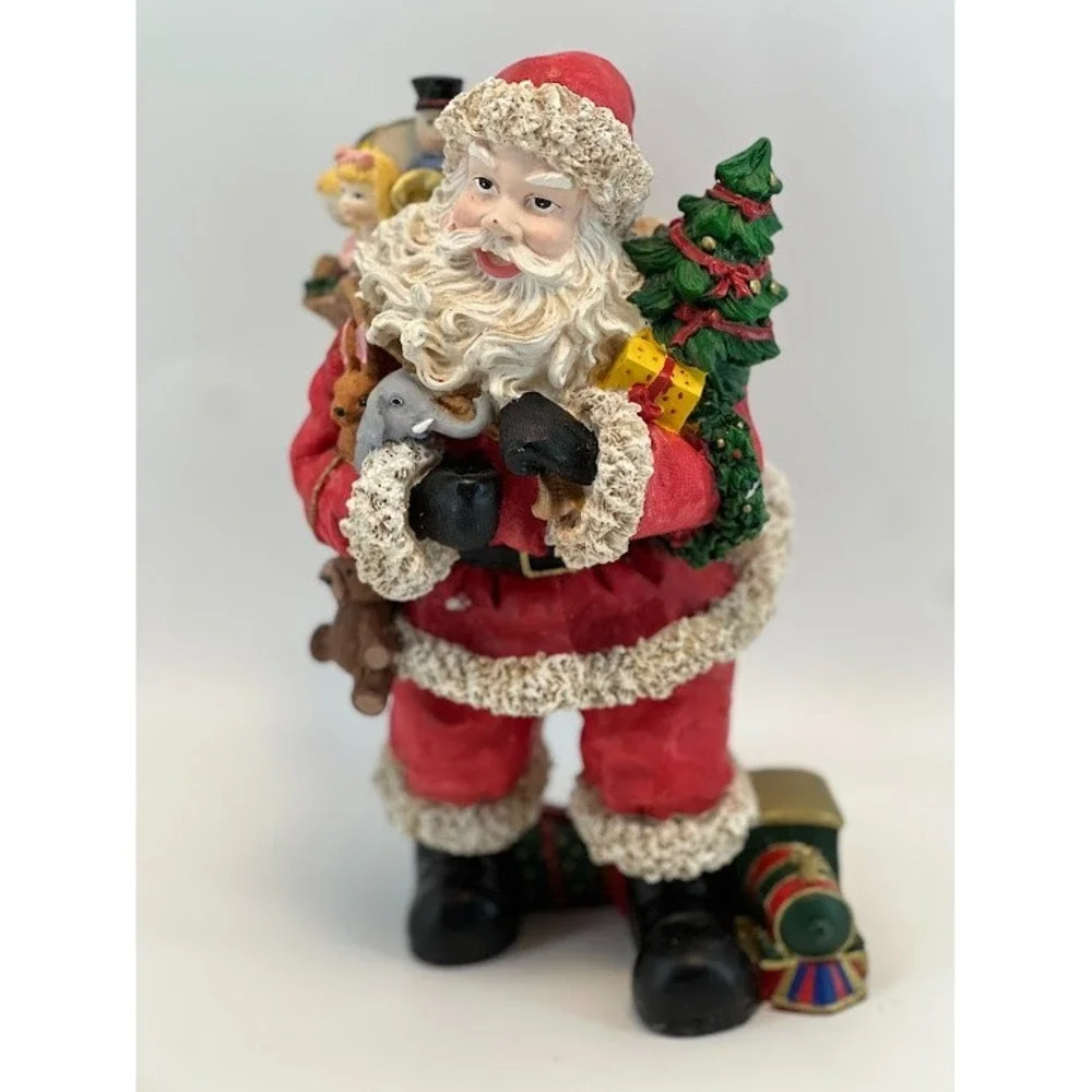 Santa Clause Vintage Hand painted Figurine Resin 8